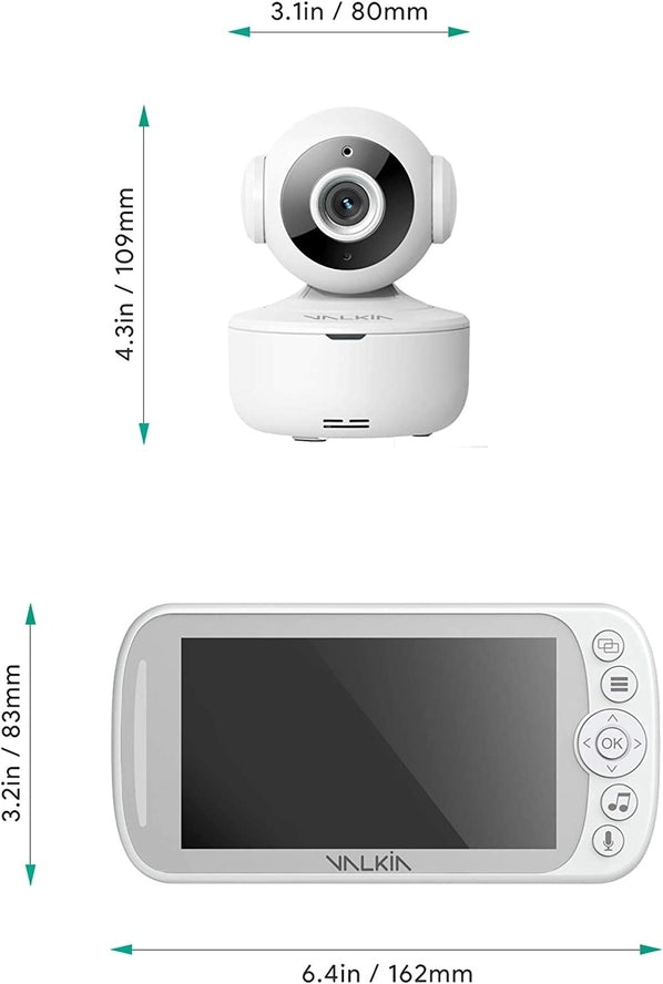 Valkia Baby Monitor With Camera And Audio