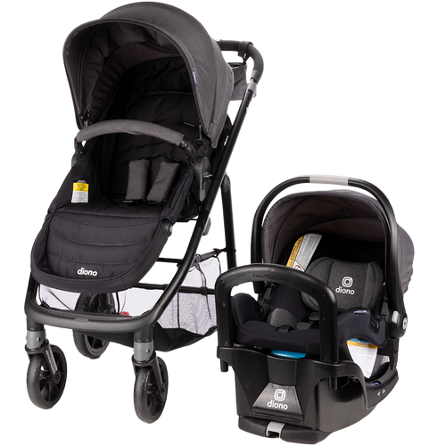 Diono Quantum 4 3-in-1 Travel System with LiteClik 30 R SafePlus Infant Car Seat & Base