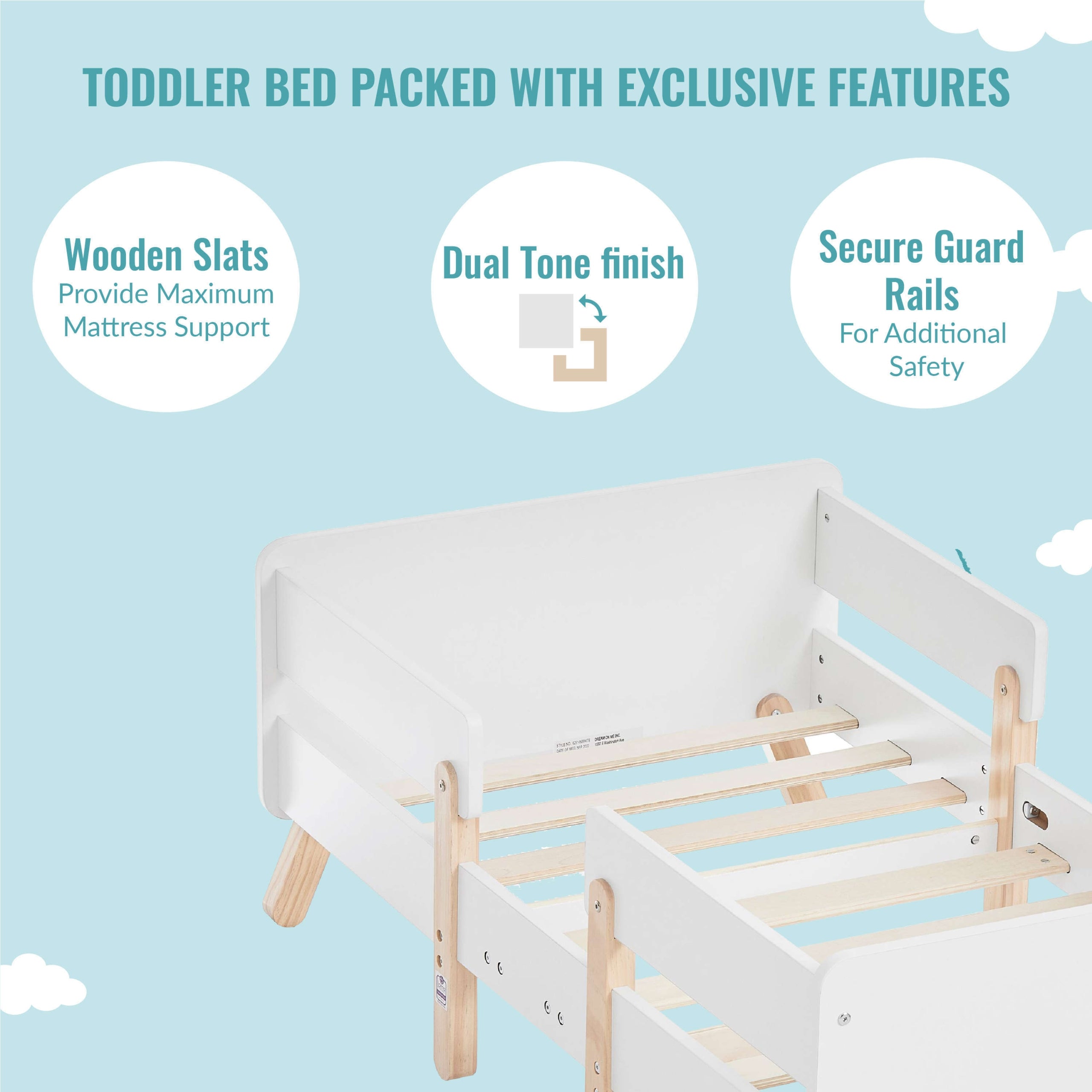 Dream On Me Osko 3-in-1 Convertible Toddler Bed