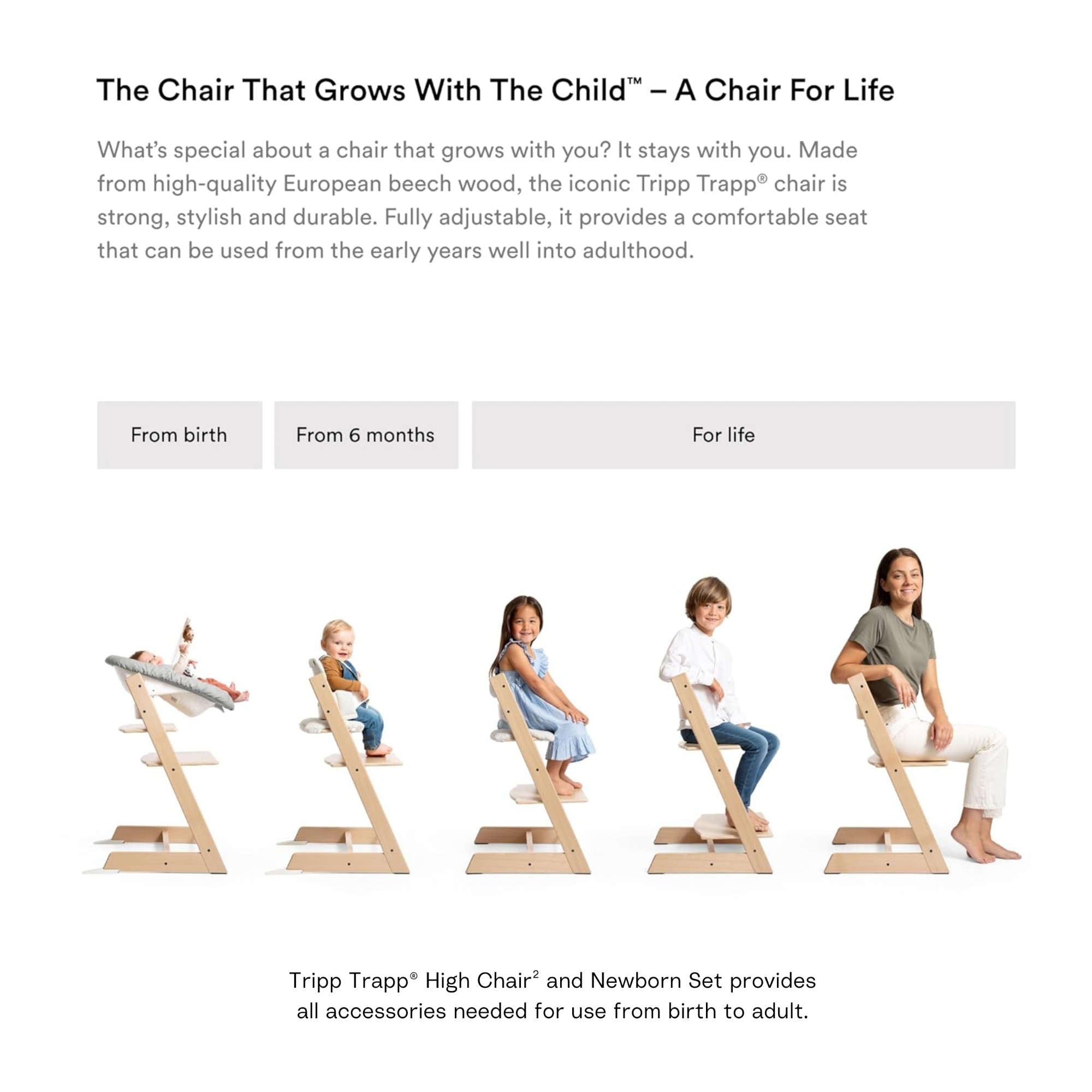 Stokke Tripp Trapp® High Chair² with Newborn Set