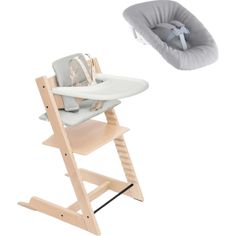 Stokke Tripp Trapp® High Chair² with Cushion, Newborn Set + Stokke Tray