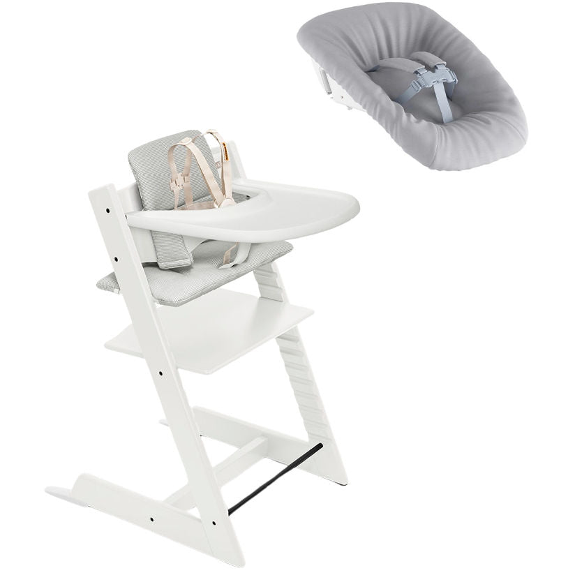 Stokke Tripp Trapp® High Chair² with Cushion, Newborn Set + Stokke Tray