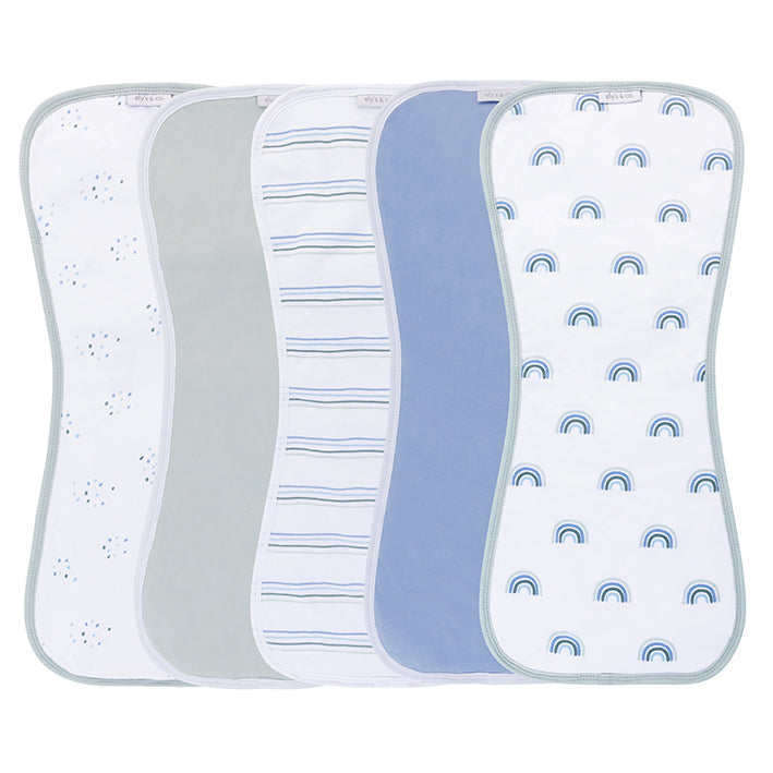 Ely's & Co. Contoured Jersey Cotton Burp Cloths - 5 Pack