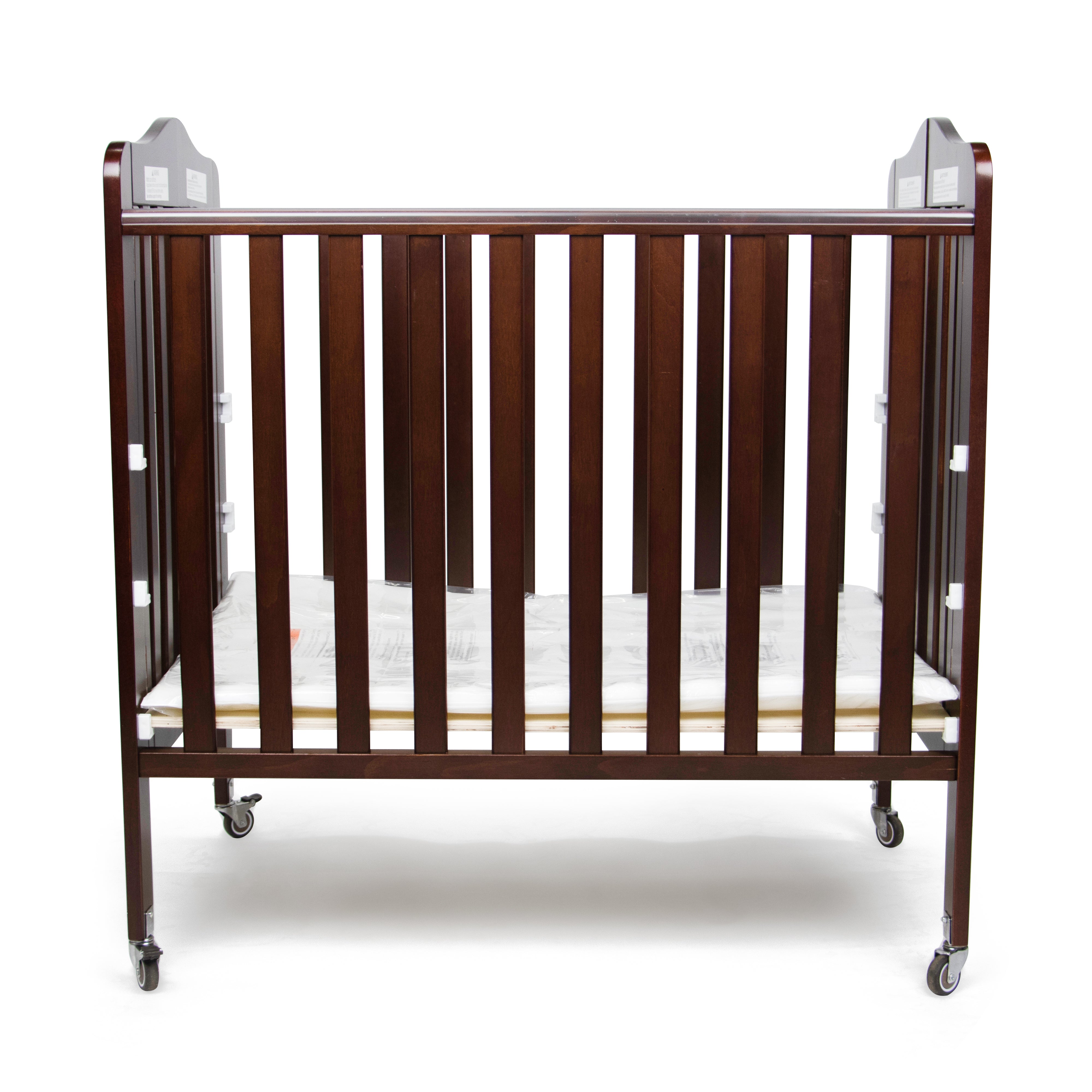 First Essentials Amber Curved Top Portable Mini Crib