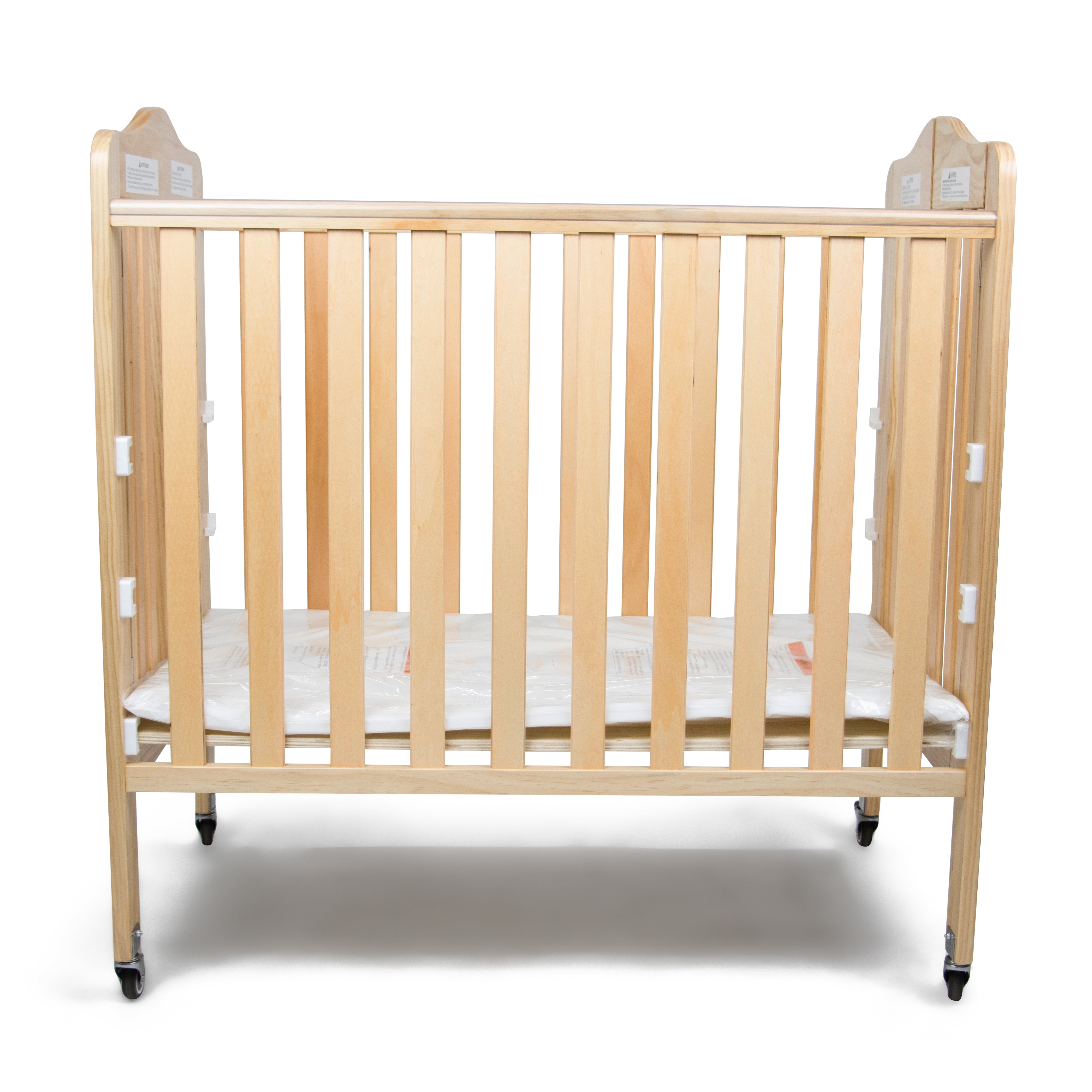 First Essentials Amber Curved Top Portable Mini Crib