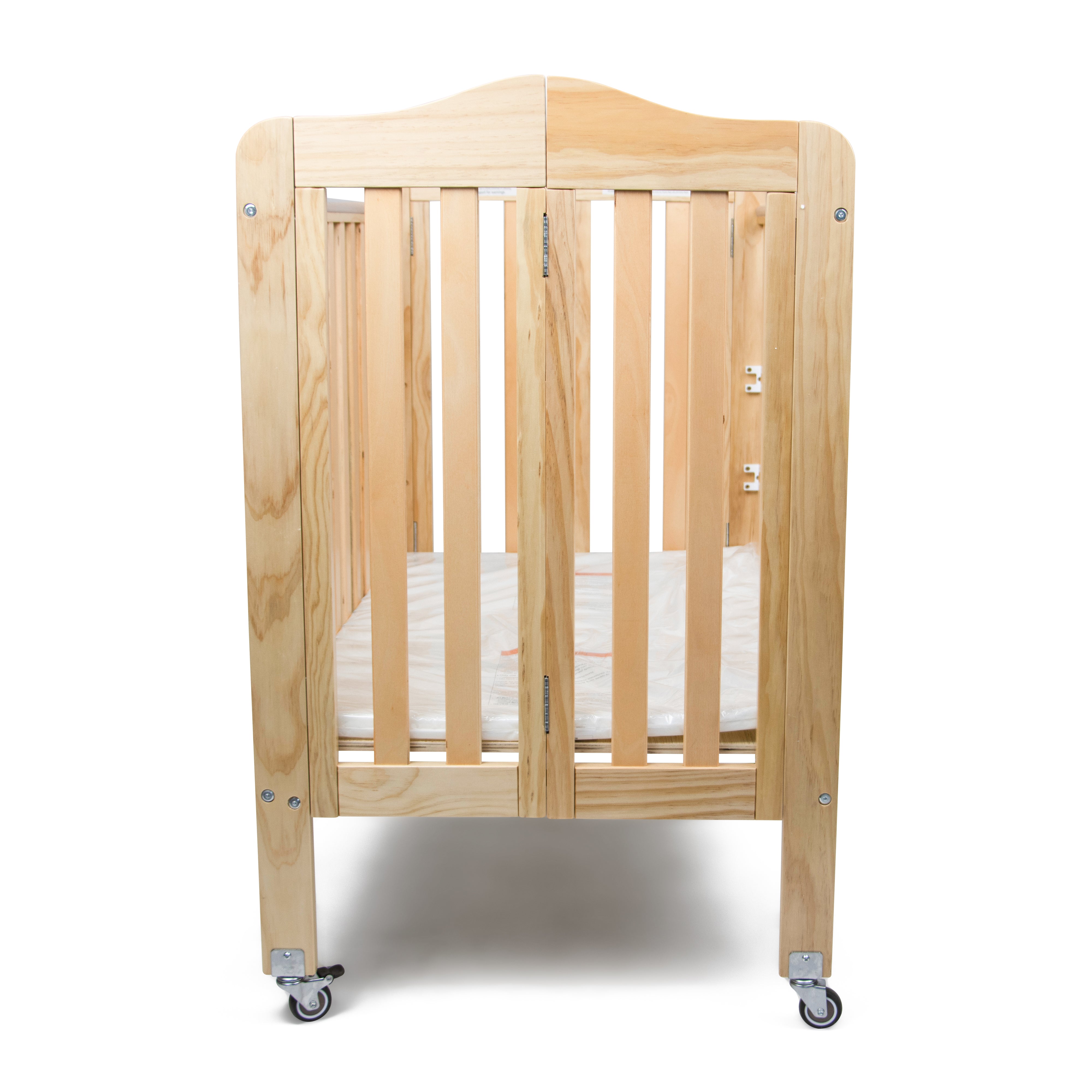 First Essentials Amber Curved Top Portable Mini Crib