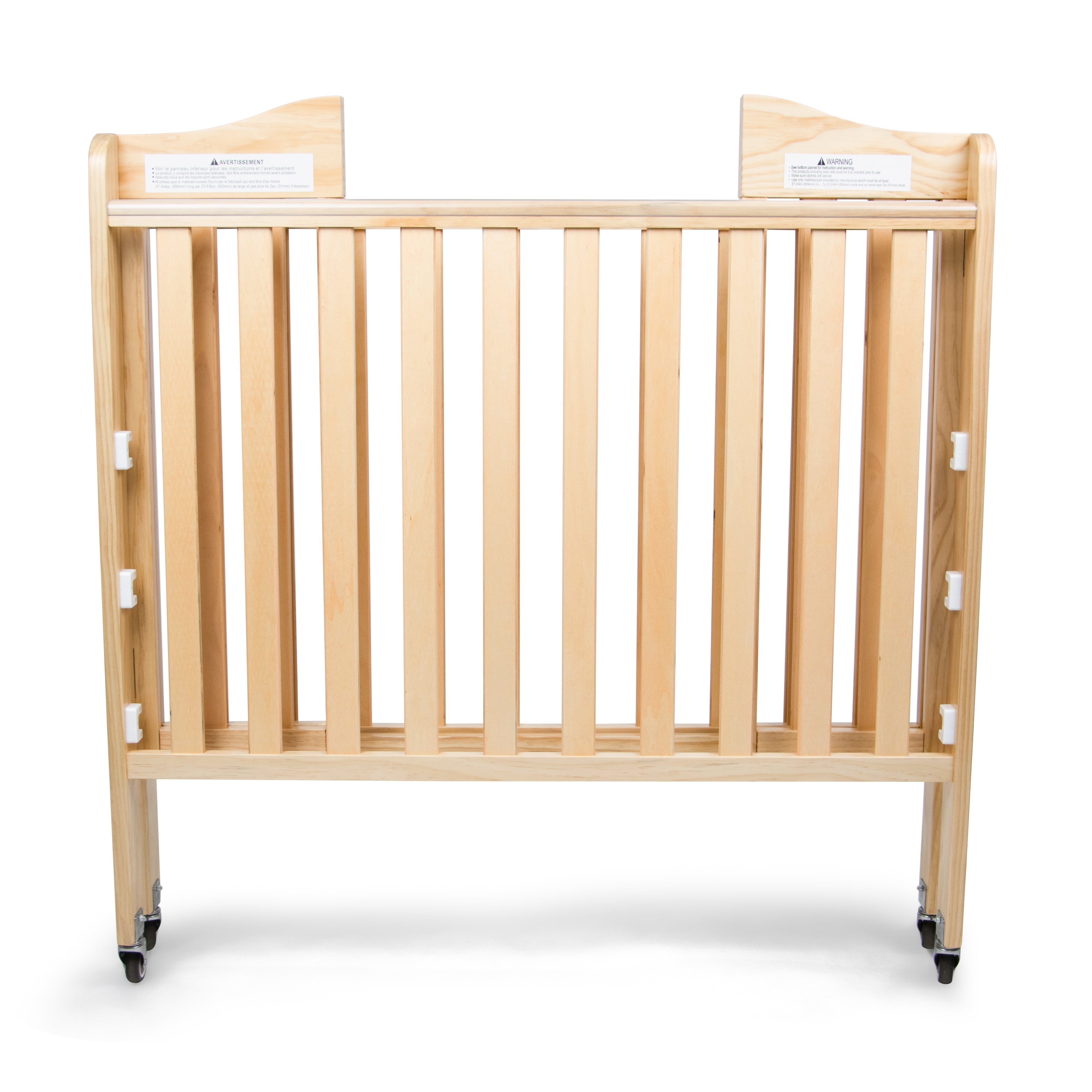 First Essentials Amber Curved Top Portable Mini Crib