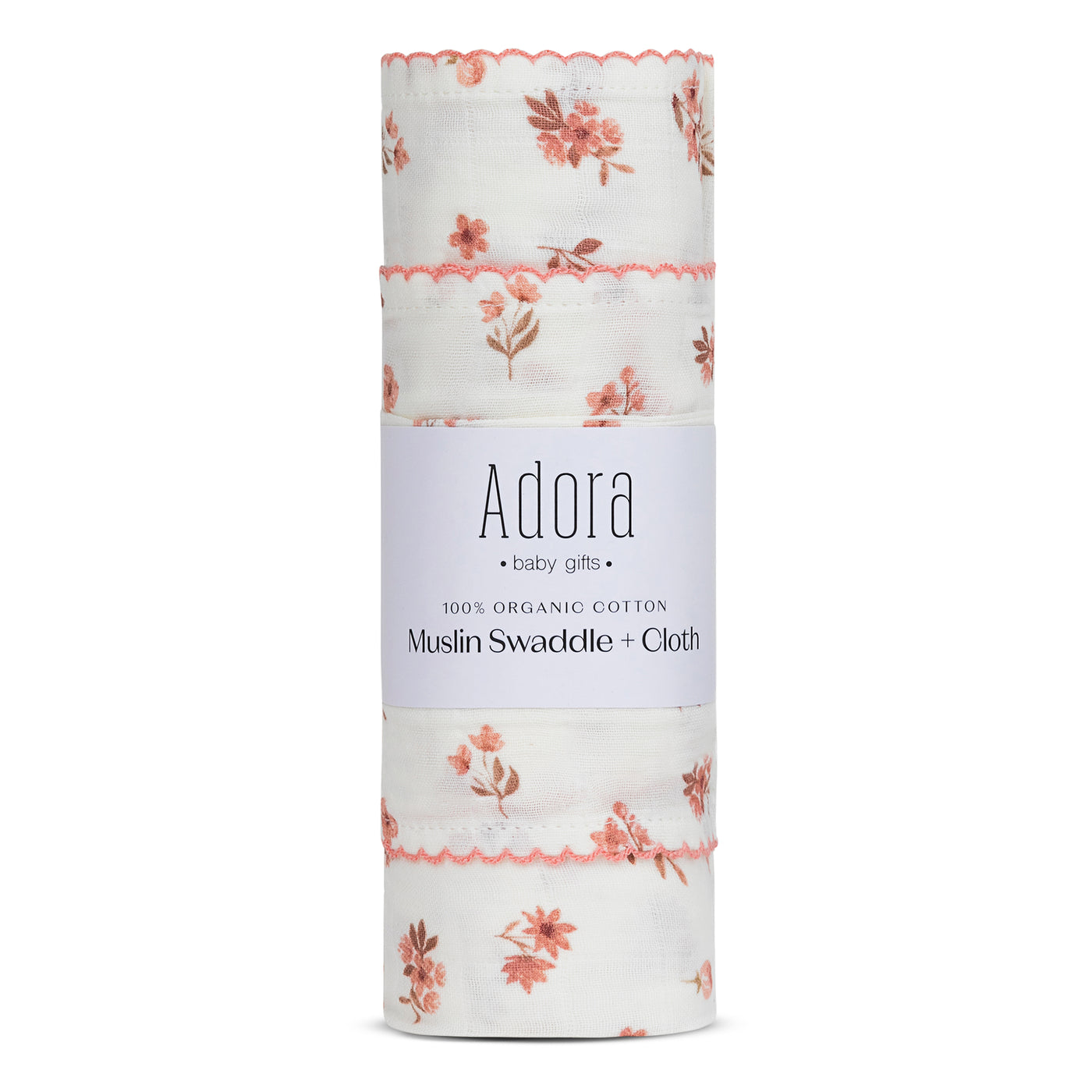 Adora Organic Cotton Muslin Swaddle + Cloth Set