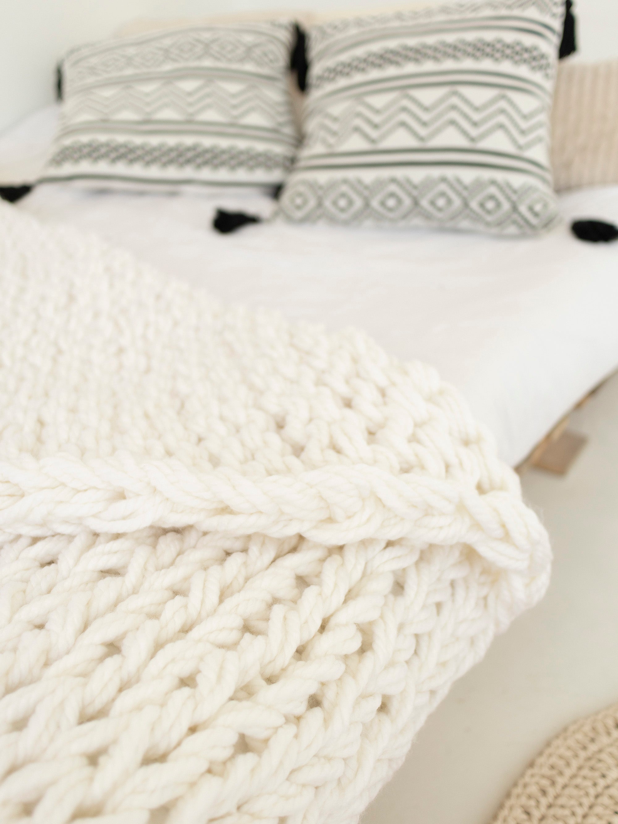 Anzy Home Chunky Knit Baby Blanket