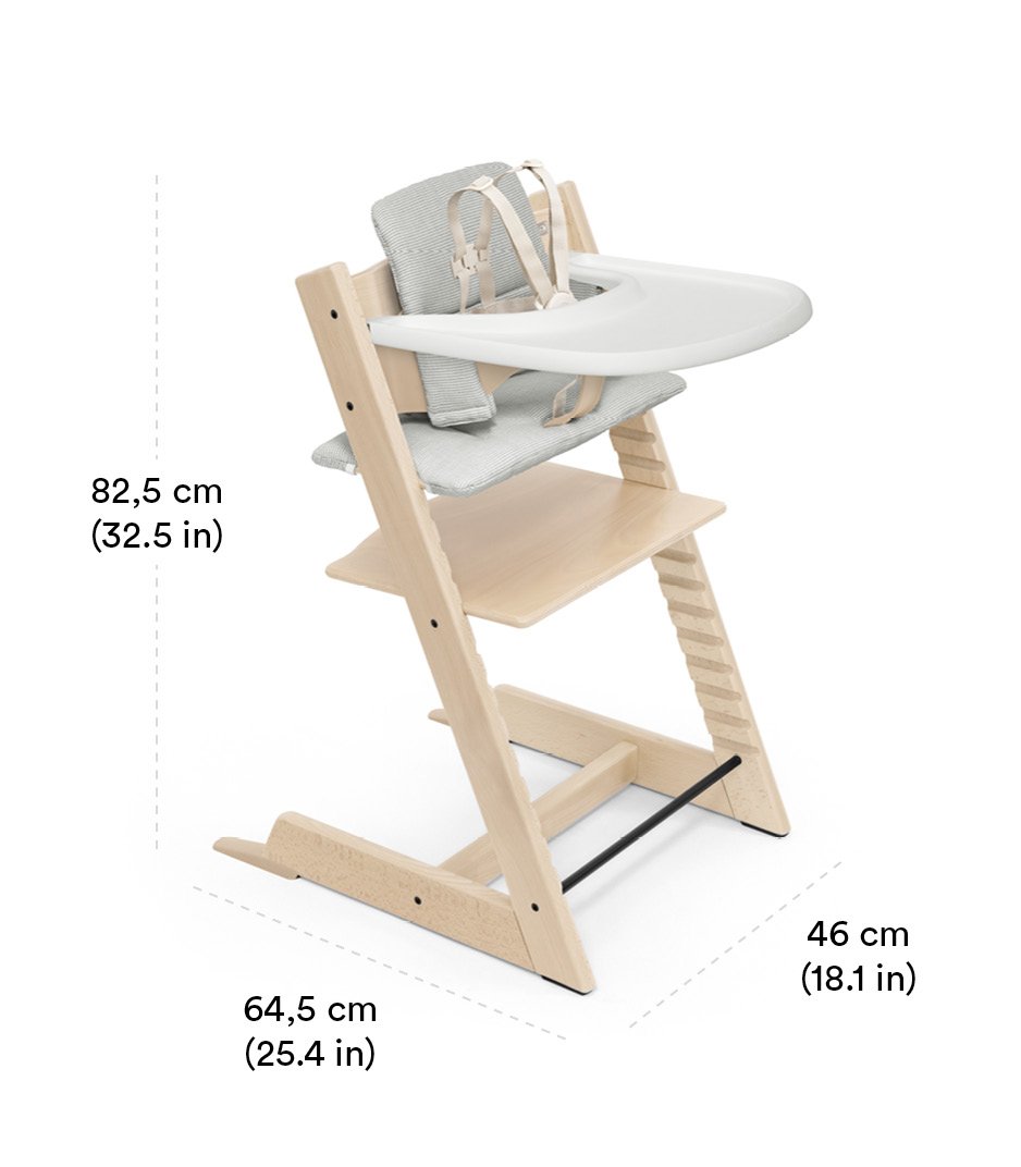 Stokke Tripp Trapp Complete High Chair² - (Incl. Chair, Matching Babyset², Cushion, Tray)