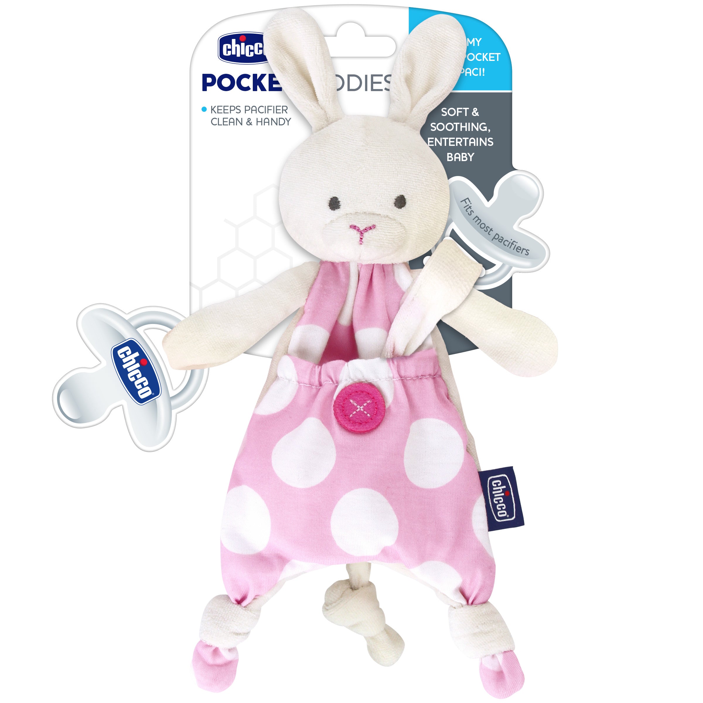 Chicco Pocket Buddies Soft Pacifier Lovey