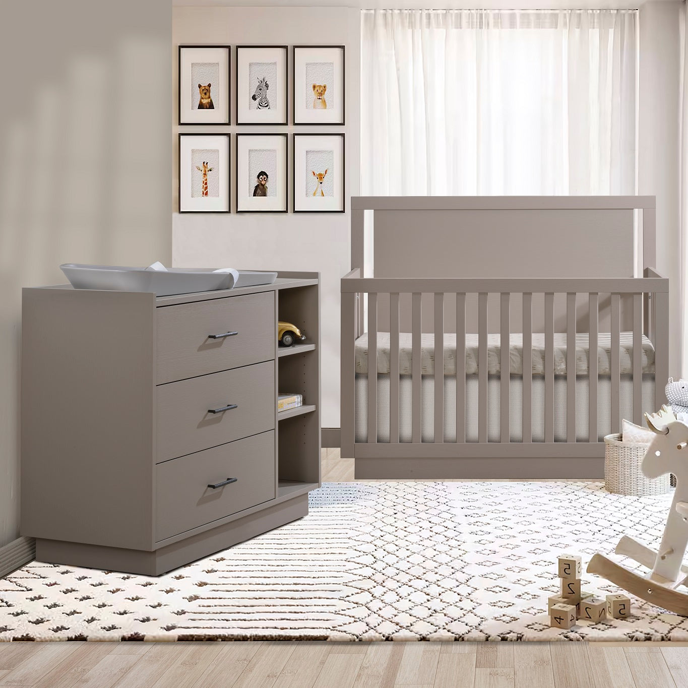 Tulip Tito Convertible Crib and Dresser Combo