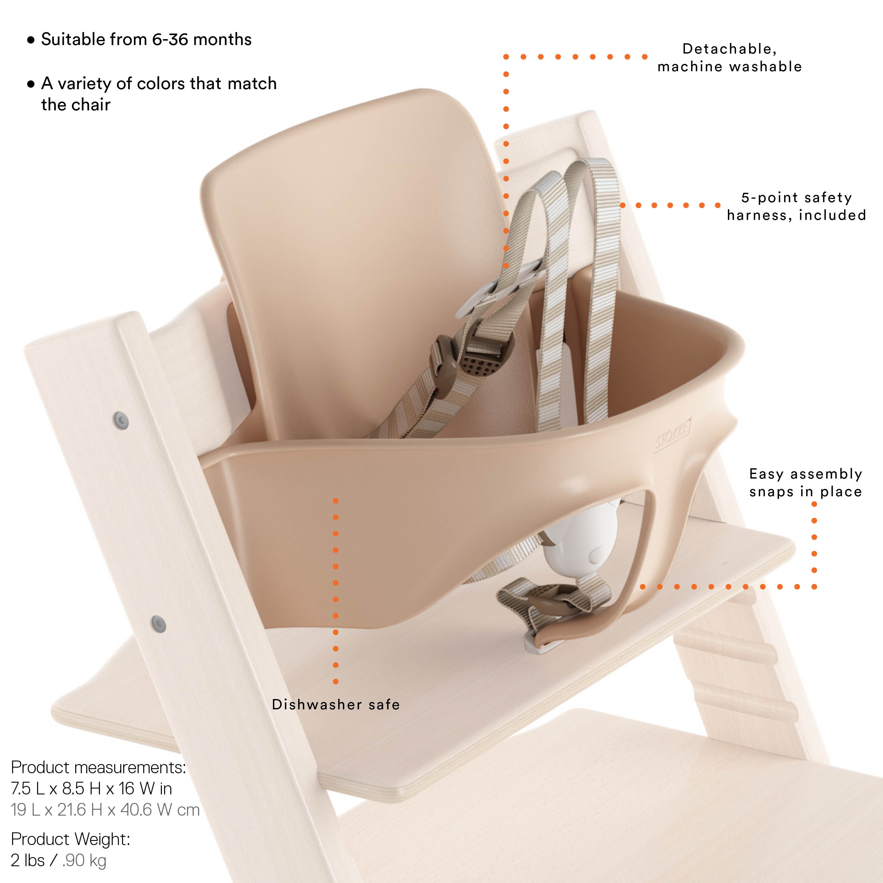 Stokke Tripp Trapp High Chair - (Incl. Chair, Matching Babyset)