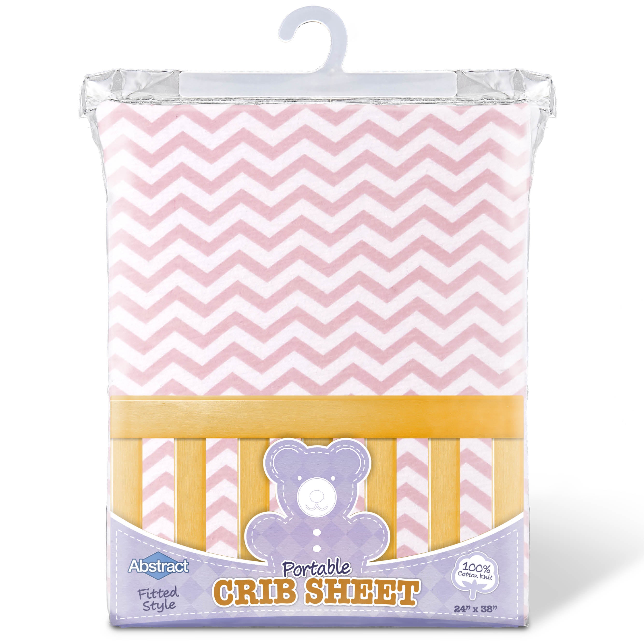 Abstract Fitted Cotton Portable Crib Sheet