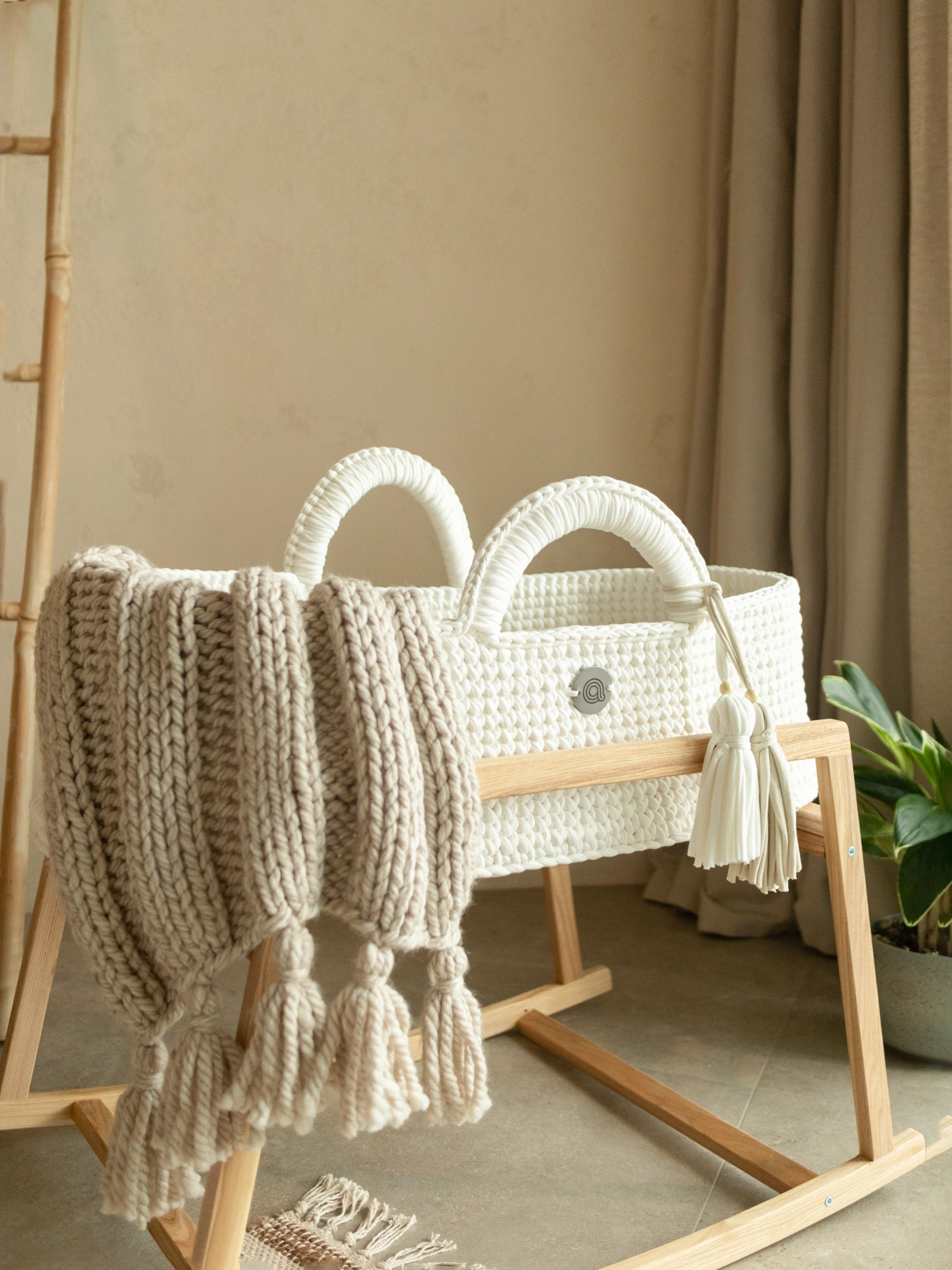 Anzy Home Boho Knitted Baby Blanket