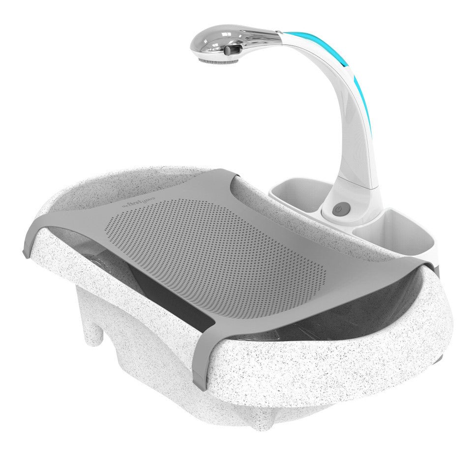 The First Years Rain Shower Baby Spa Tub with Soothing Spray Showerhead