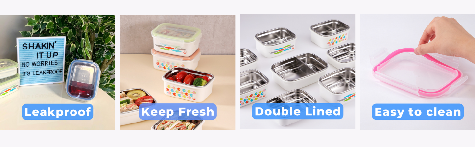 Innobaby Keepin' Fresh Stainless Bento Snack Or Lunch Box With Lid