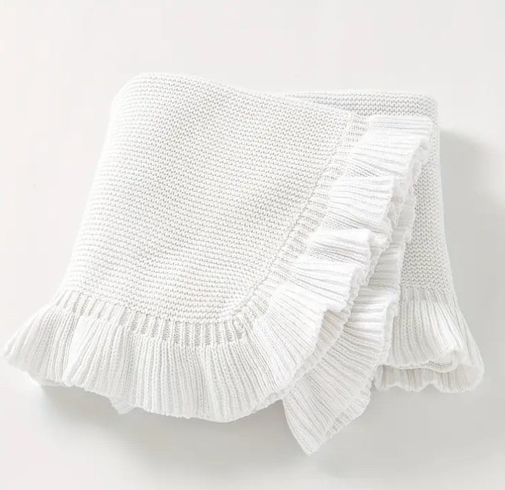 Swabies Adorable Small Ruffle Throw Blanket