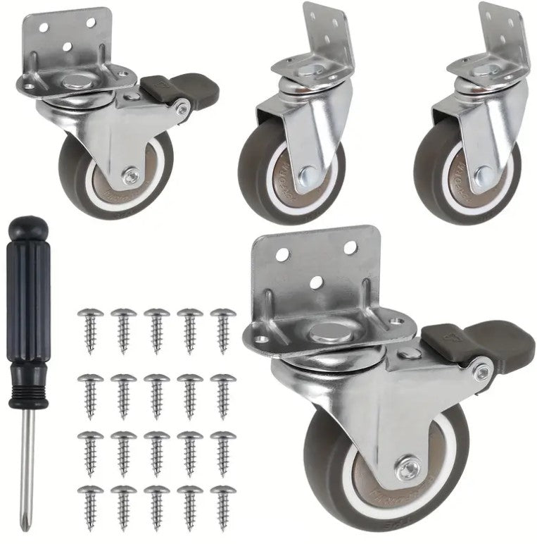 Swabies Heavy-Duty Swivel Casters With Dual Lock For Porta Cribs