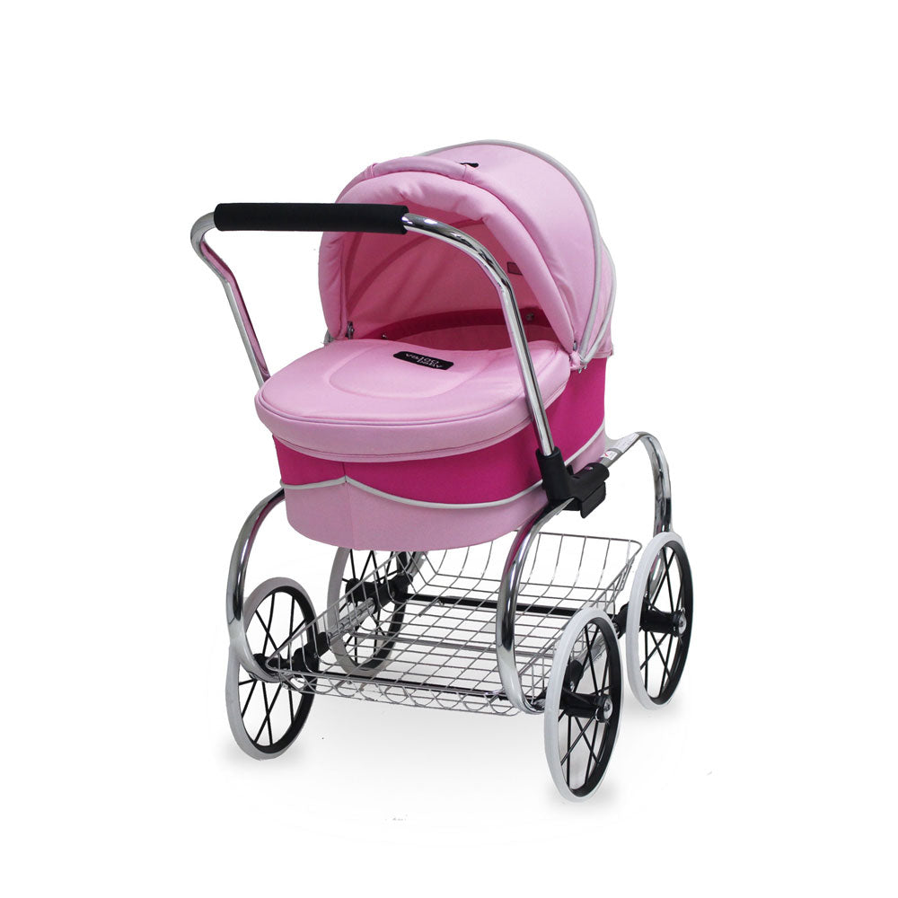 Enjoy the stylish frame with a wire basket of Mega babies' Valco Doll stroller.