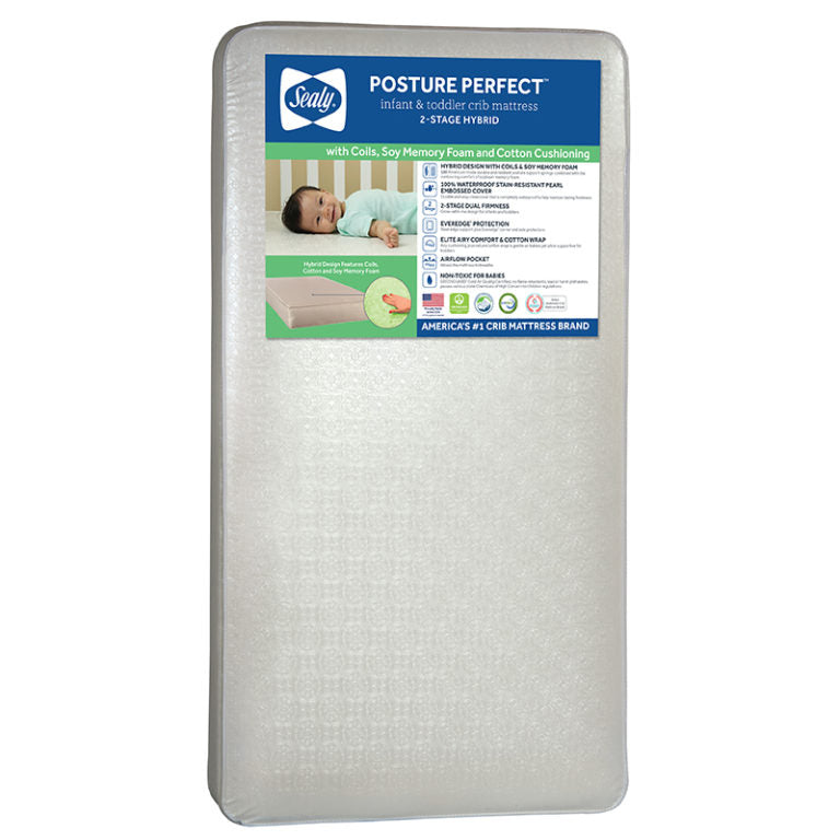 Sealy Posture Perfect 2-Stage Hybrid Crib and Toddler Mattress