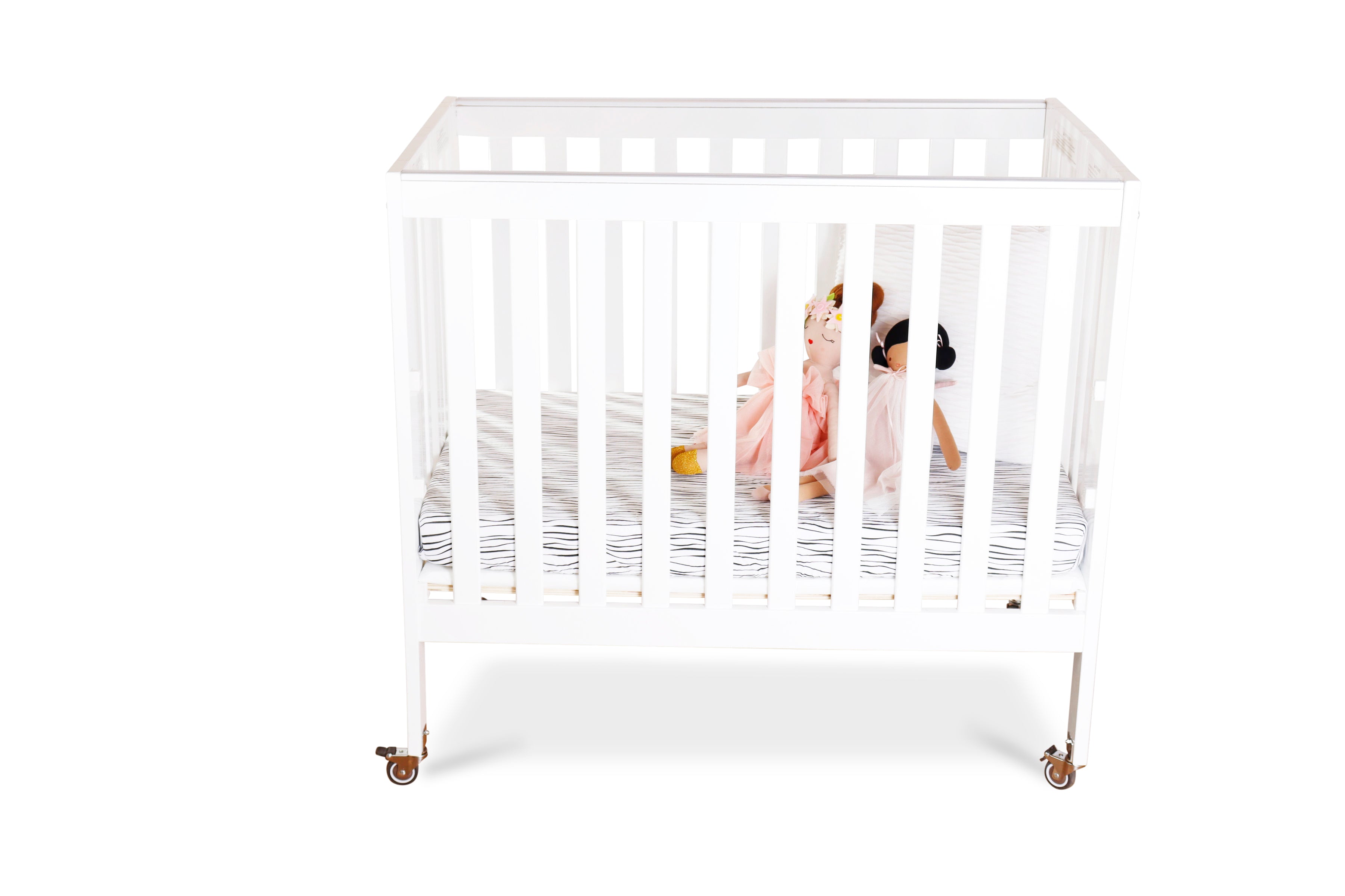 First Essentials Ruby Flat Top Portable Mini Crib