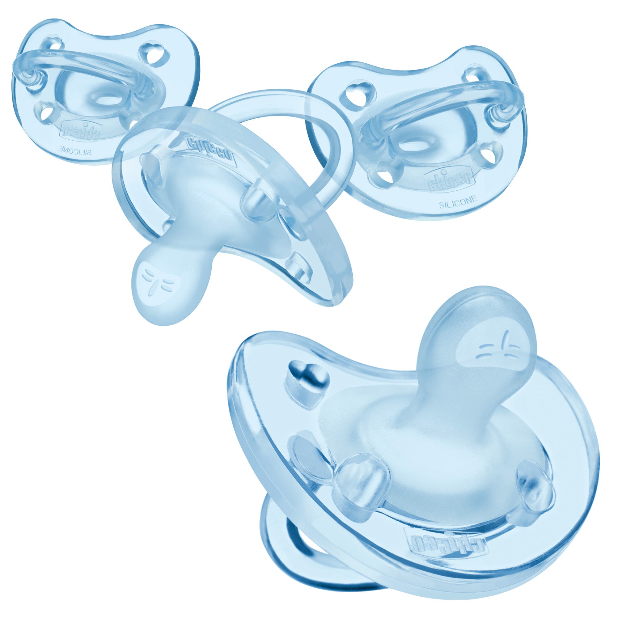 Chicco PhysioForma Silicone One-Piece Orthodontic Pacifier 0-6m 4pk