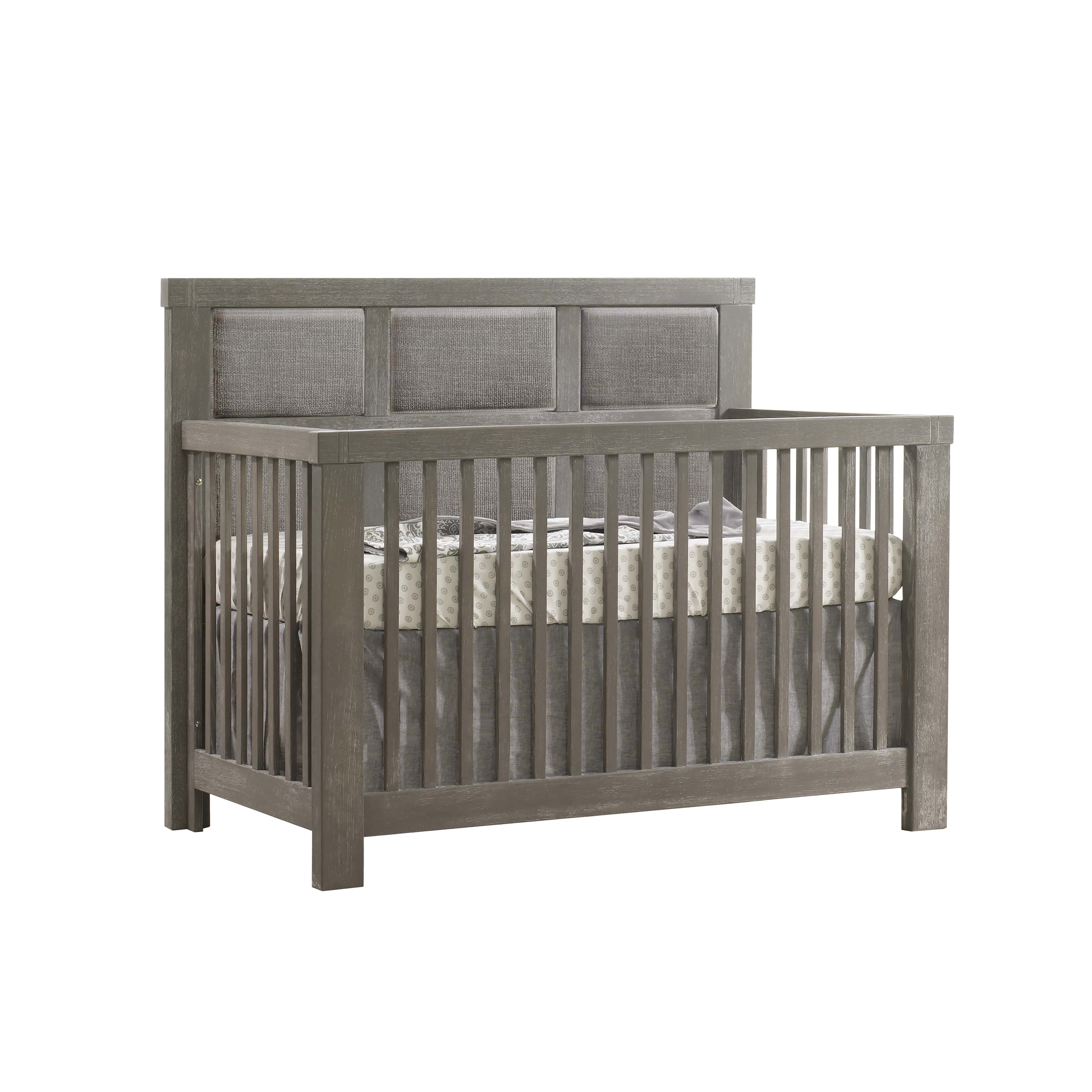 Natart Rustico ''5-in-1'' Convertible Crib with upholstered Panel Fog (w/out rails)