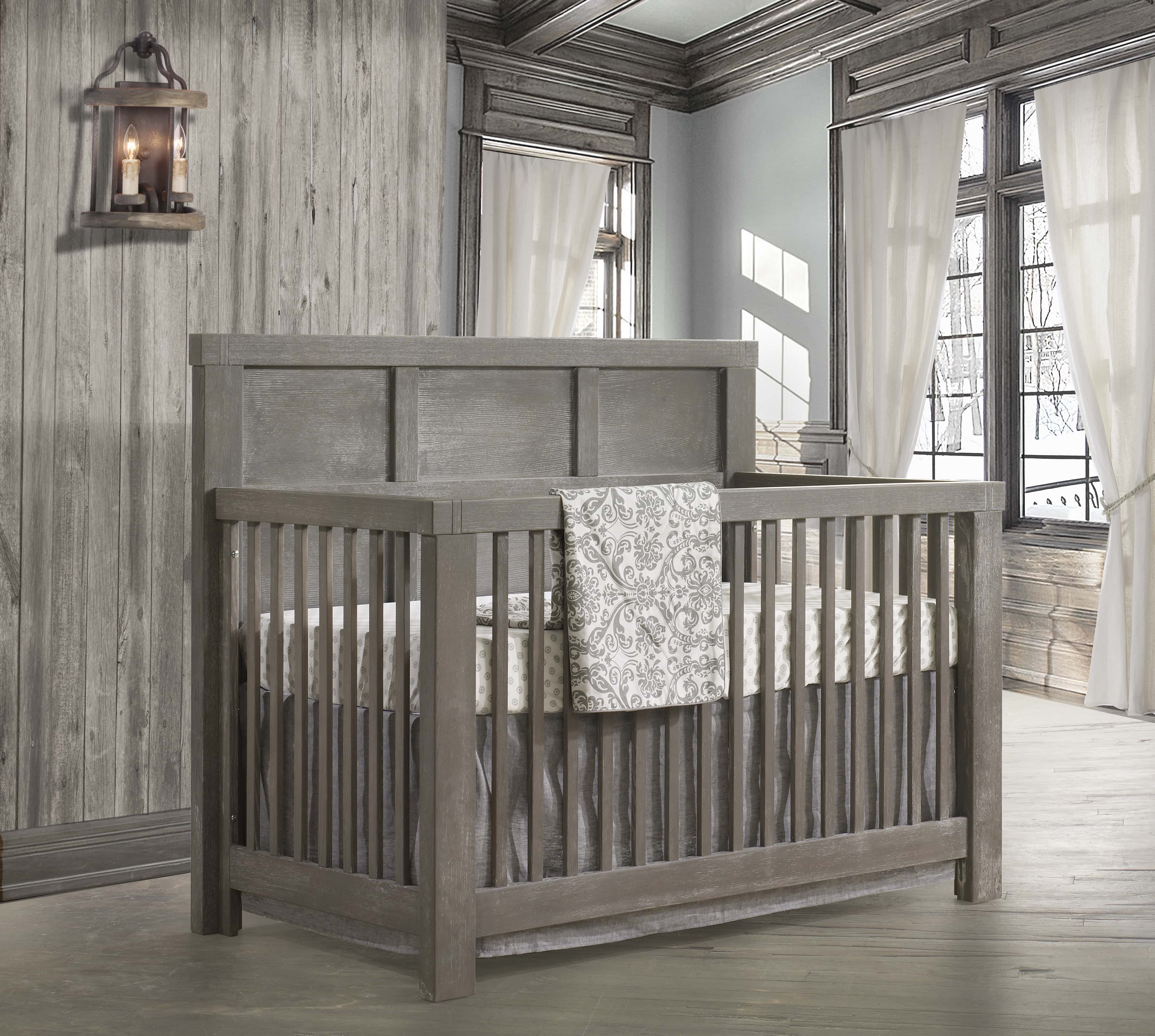 Natart Rustico ''5-in-1'' Convertible Crib with Wood Panel (w/out rails)