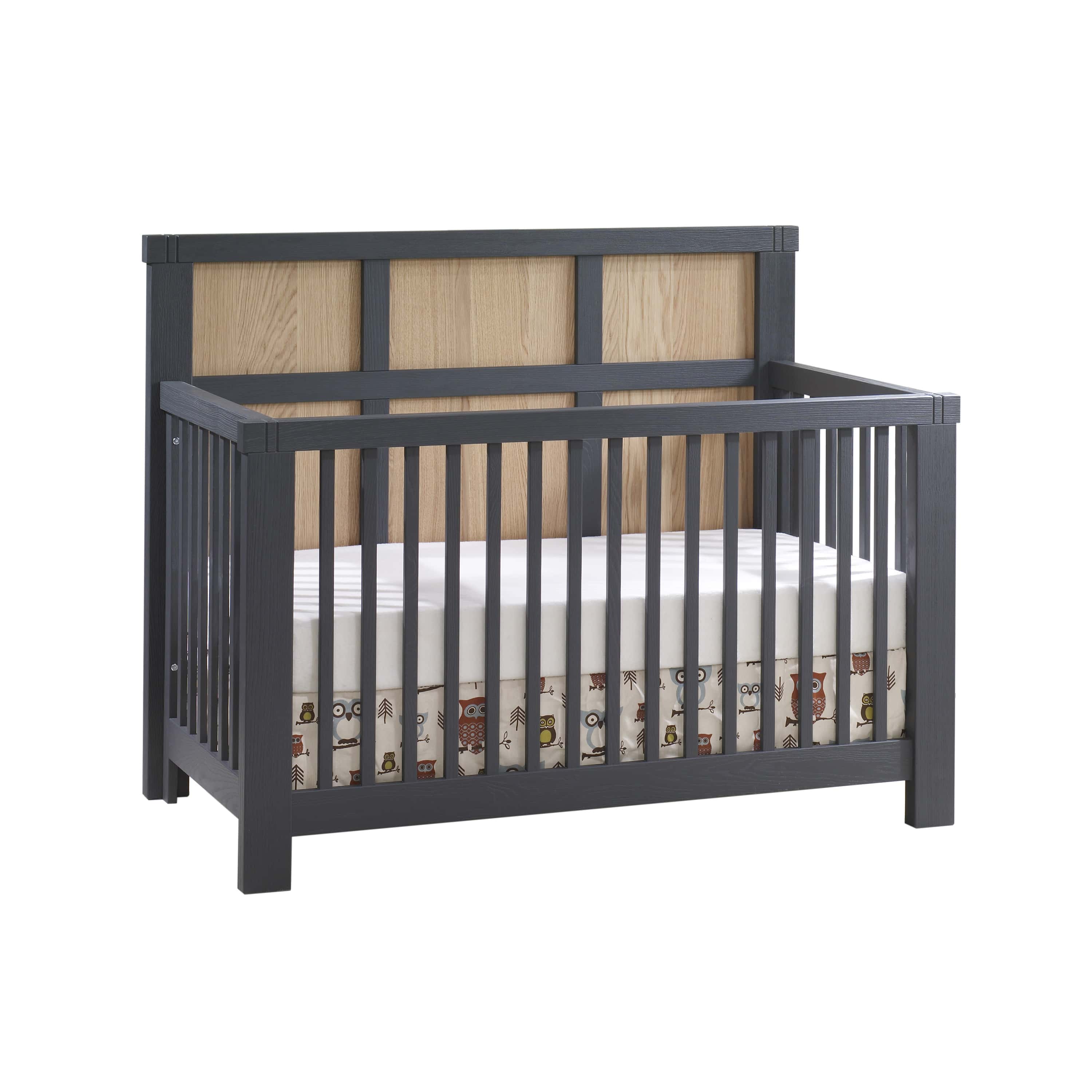 Natart Rustico Moderno ''5-in-1'' Convertible Crib with Wood Panel (w/out rails)