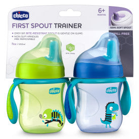 Chicco Semi-soft Spout Trainer Sippy Cup 7oz  6m+ (2pk)